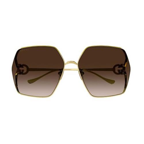 Gucci Bruna solglasögon för kvinnor Yellow, Dam