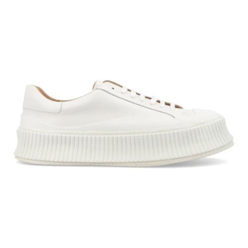 Jil Sander Naturliga Vulcanized Gummisula Sneakers White, Herr