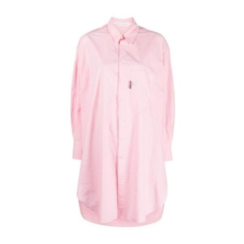 Palm Angels Edgy Skjortklänning Pink, Dam
