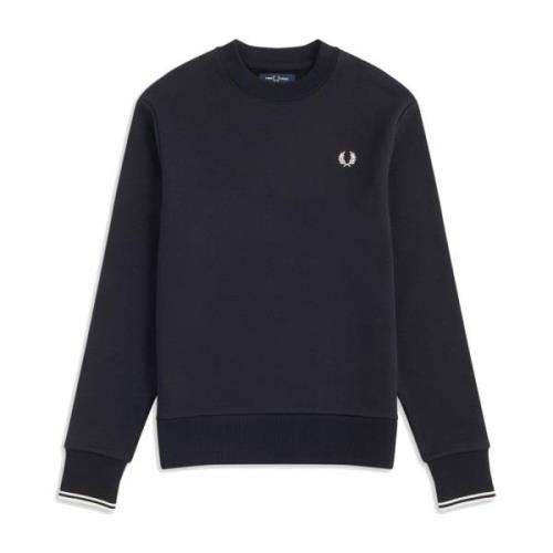 Fred Perry M7535 184 Sart Herr Sweatshirt med Logotyp Black, Herr