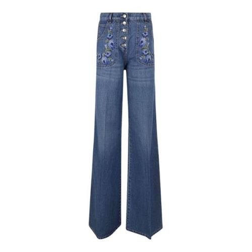 Etro Blå Jeans för Män Blue, Dam