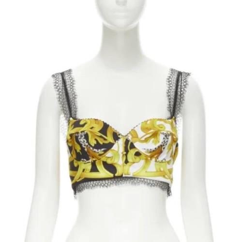 Versace Pre-owned Pre-owned Polyester toppar Yellow, Dam