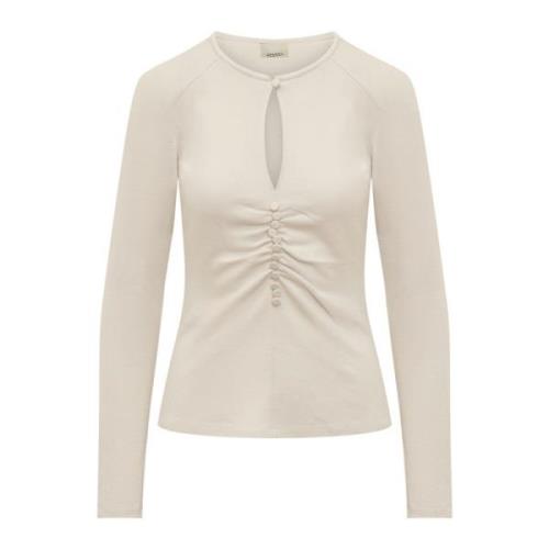 Isabel Marant Dorine Top - Stilren och Trendig Beige, Dam