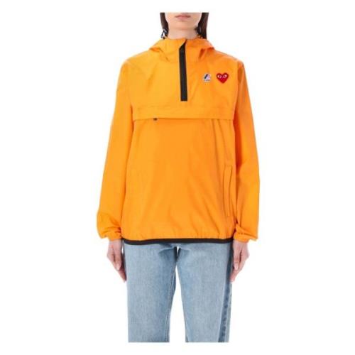 Comme des Garçons K-Way Full Zip Hoodie Orange, Dam