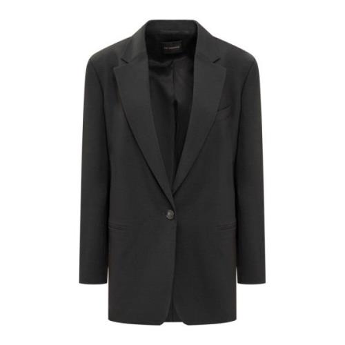 Andamane Oversize Blazer med V-ringning Black, Dam