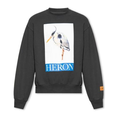 Heron Preston Tryckt sweatshirt Black, Herr