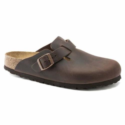 Birkenstock Sandaler Boston Oljat Läder Brown, Dam