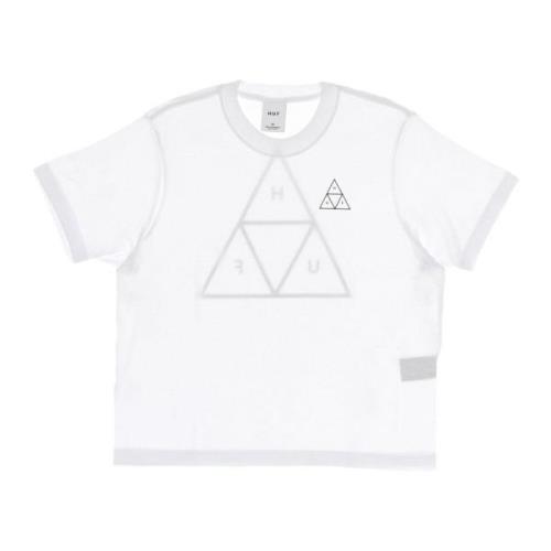 HUF Avslappnad T-shirt med Triple Triangle Design White, Dam