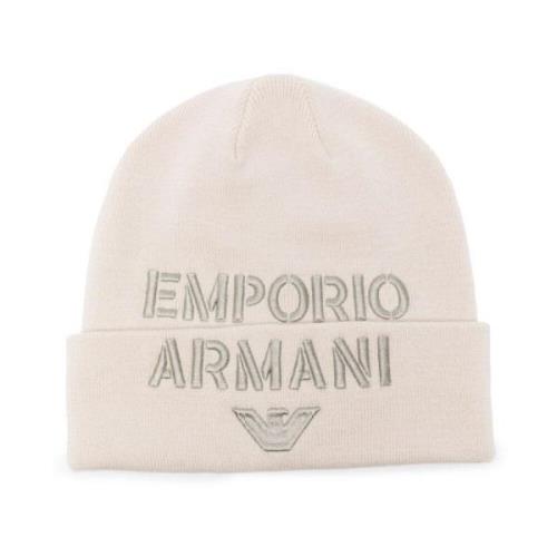 Emporio Armani Beige Rapperhatt - Höst/Vinter Kollektion 2023/2024 Bei...