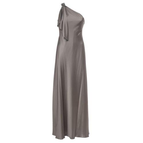 Ralph Lauren Ärmelös klänning med strassdetalj Gray, Dam