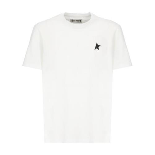 Golden Goose Vit T-shirt med stjärntryck för män White, Herr