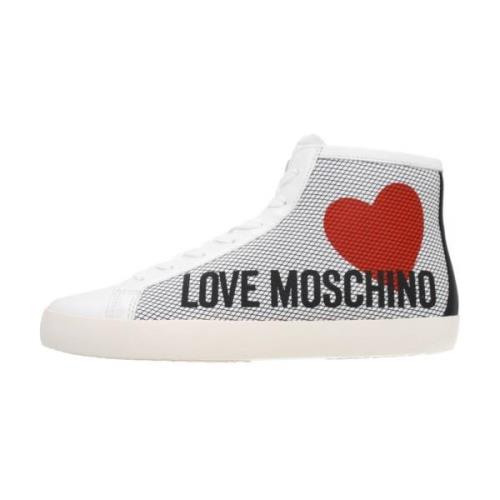 Love Moschino Mode Sneakers för Kvinnor White, Dam