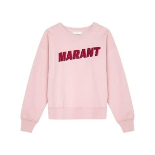 Isabel Marant Étoile Bomullsweatshirt med frondesign Pink, Dam