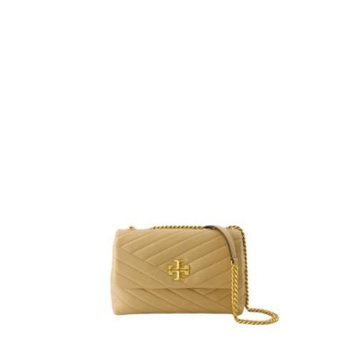 Tory Burch Chevron Liten Konvertibel Väska - Läder - Beige Beige, Dam