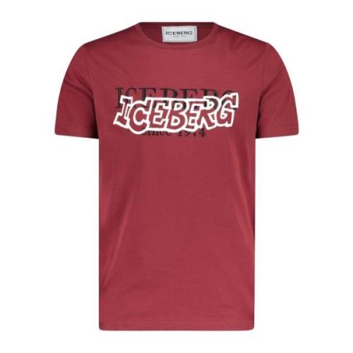 Iceberg T-Shirt med Logo Print Red, Herr