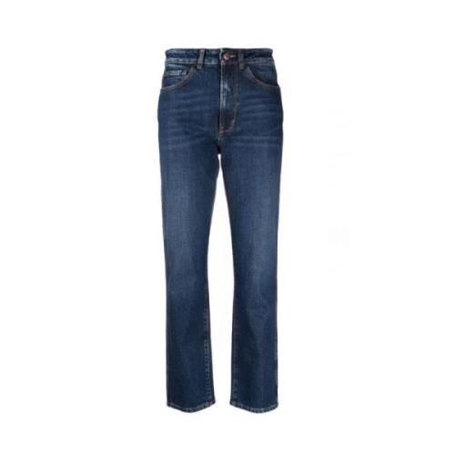 3X1 Indigo Blå Straight-Leg Jeans Blue, Dam