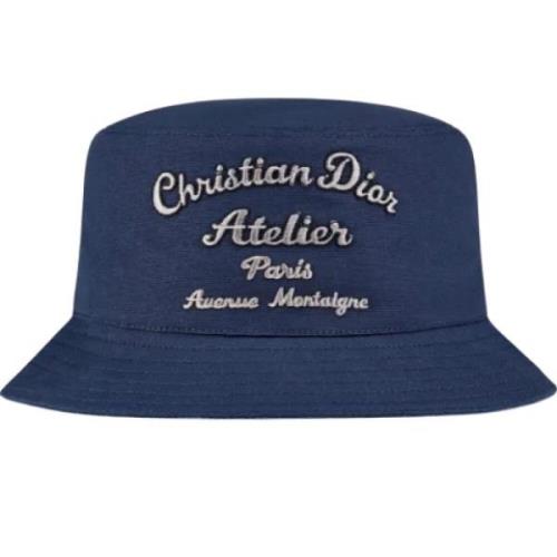 Dior Vintage Pre-owned Canvas hattar-och-kepsar Blue, Dam