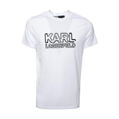 Karl Lagerfeld Vit uppblåsbar logotyp T-shirt White, Herr