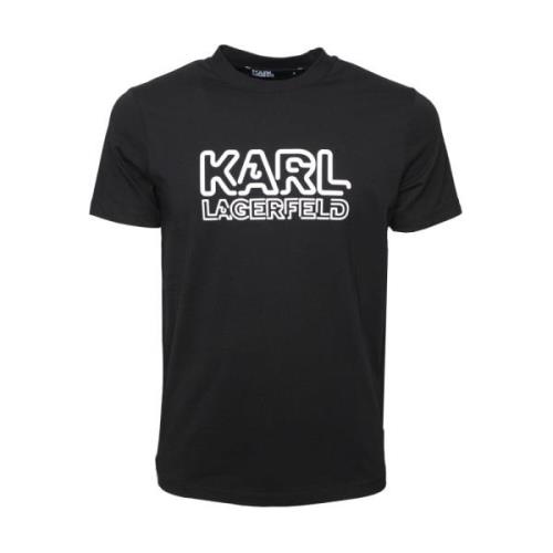 Karl Lagerfeld Svart uppblåsbar logotyp T-shirt Black, Herr