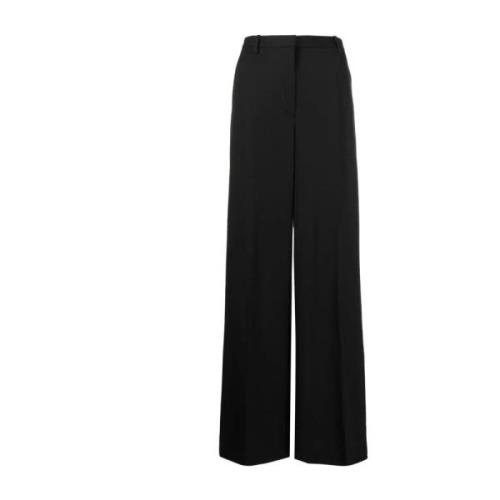 Versace Svarta byxor med hög midja och vida ben Black, Dam