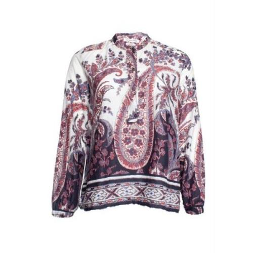 Isabel Marant Pre-owned blus med paisley -tryck White, Dam