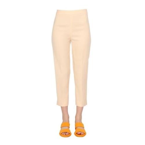 Boutique Moschino Cropped Trousers Beige, Dam