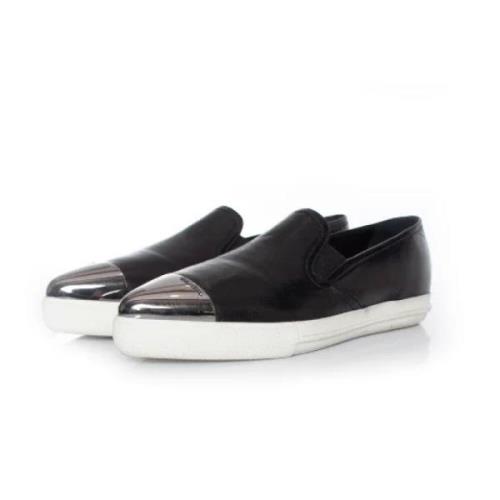 Miu Miu Pre-owned Pre-owned Läder sneakers Black, Dam