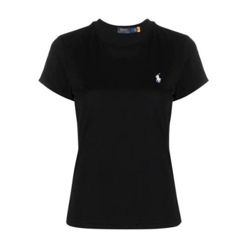 Ralph Lauren Casual kortärmad T-shirt för kvinnor Black, Dam