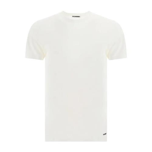 Jil Sander Vit T-Shirt - Regular Fit - 100% Bomull White, Herr