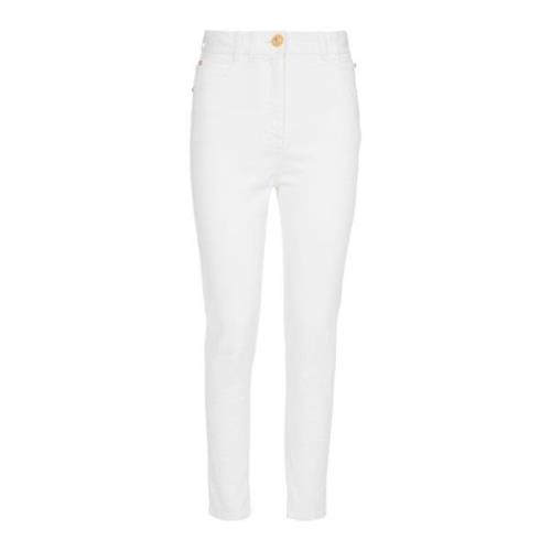 Balmain Slim fit jeans White, Dam