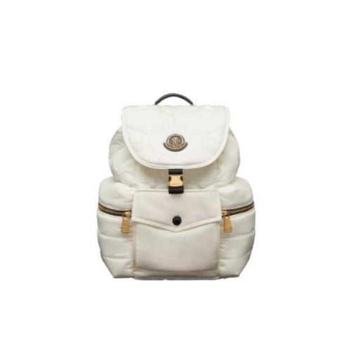 Moncler Vit Nylon Vattentät Väska med Justerbara Remmar White, Unisex