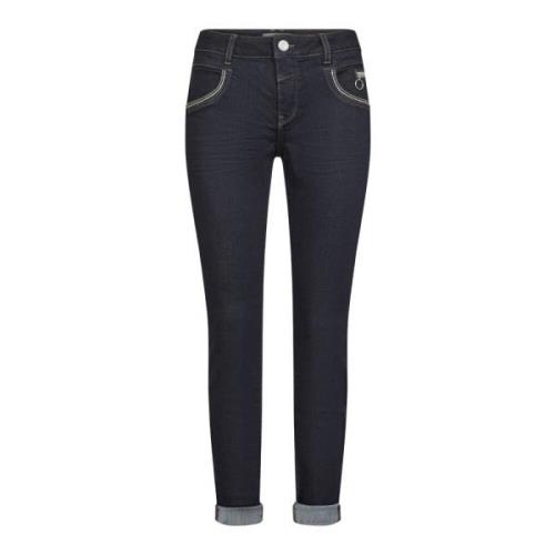 MOS Mosh Hybrid Jeans med Smarta Detaljer Blue, Dam