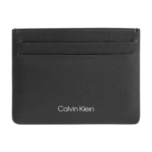Calvin Klein Svart Korthållare Plånbok för Män Black, Herr