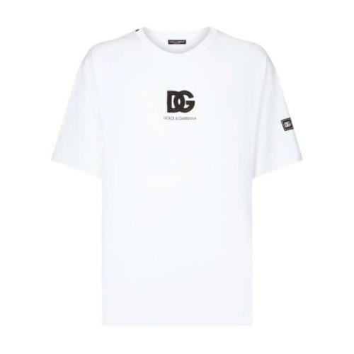 Dolce & Gabbana Logo Print T-Shirt White, Herr