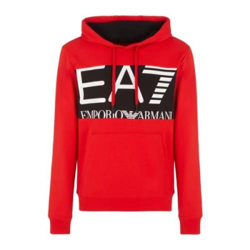 Emporio Armani EA7 Sweatshirts &amp; Hoodies Red, Herr