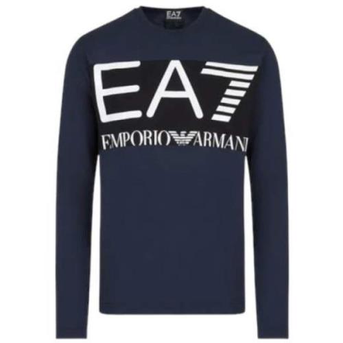 Emporio Armani EA7 Long Knitwear Blue, Herr