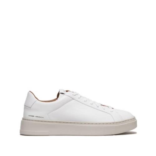 Crime London Vita Gummiläder Sneakers White, Herr