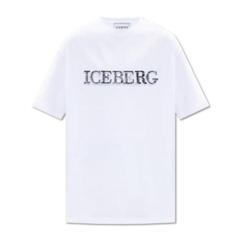 Iceberg T-shirt med logotyp White, Herr