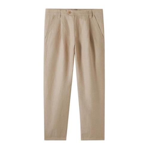 A.p.c. Leather Trousers Beige, Herr