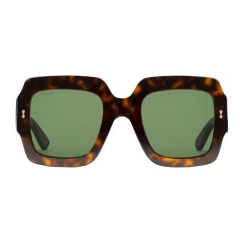 Gucci Fyrkantiga solglasögon Gg1111S-002 Brown, Unisex