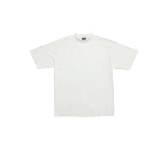 Balenciaga Broderad Logotyp Bomull T-Shirt White, Dam