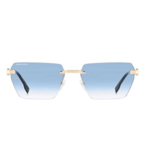 Dsquared2 Modernt avslappnade solglasögon med blåa gradientlinser Yell...
