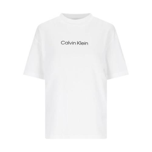 Calvin Klein Vit Logotyp T-shirt White, Dam