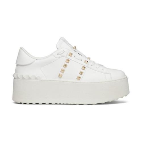 Valentino Garavani Vita Läder Sneakers med Logotyp White, Dam