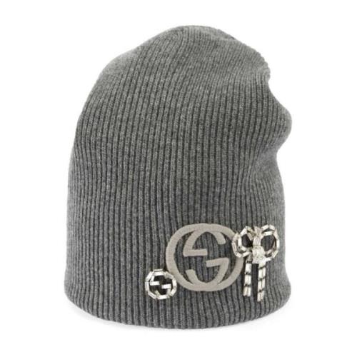 Gucci Ullmössa med Interlocking G Logo Gray, Dam