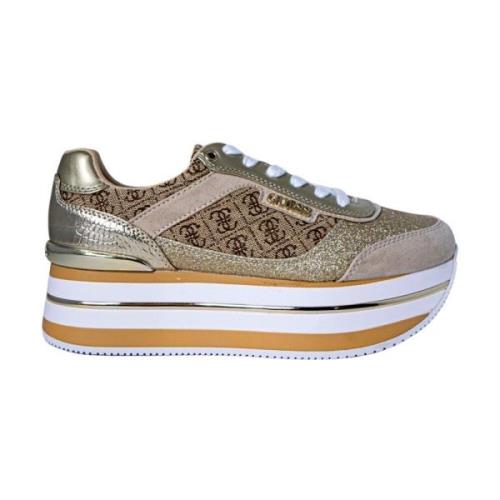 Guess Fl5Hns Fal12 Damsneakers Beige, Dam