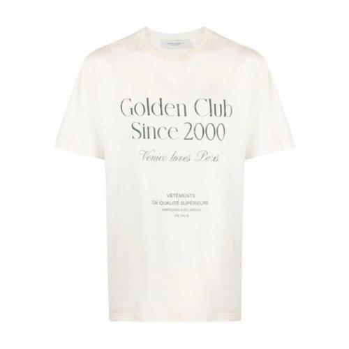 Golden Goose Journey M Vanlig/Gaze Bomull T-Shirt Beige, Herr