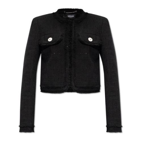 Versace Tweed blazer Black, Dam