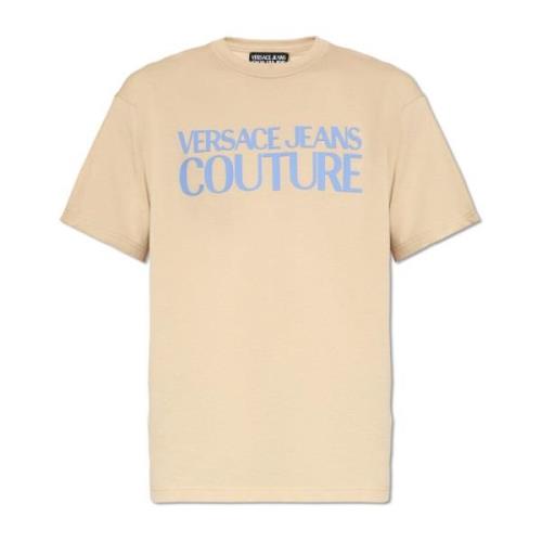 Versace Jeans Couture T-shirt med logotyp Beige, Herr