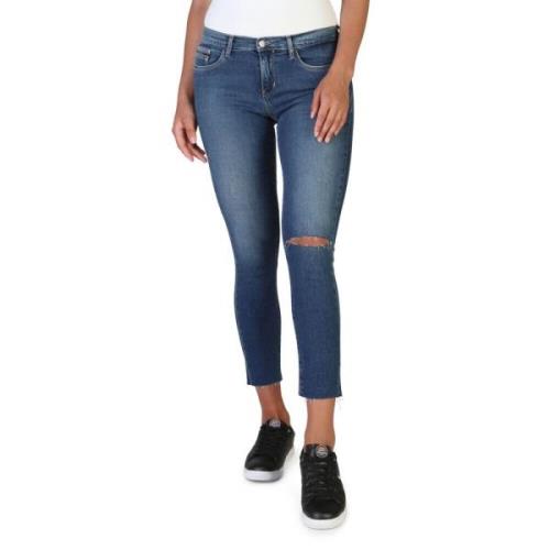 Calvin Klein Dam Skinny Jeans med Logodetalj Blue, Dam